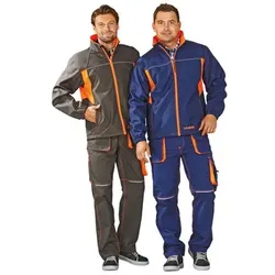 Wetter- und Kälteschutz-Softshelljacke Basalt Neon 6291 marine/orange, Größe XL - blau - XL