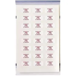 Brady, Etikettenrolle, Tamper Seal Vinyl Film