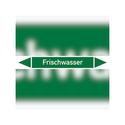 Rohrleitungskennzeichen Frischwasser - 100x15 mm Folie selbstklebend