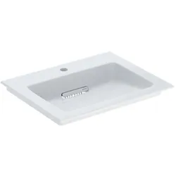 Geberit One Möbel-Waschtisch 505002001 60 cm, Hahnloch mittig, ohne Überlauf, weiß KeraTect/Blende weiß