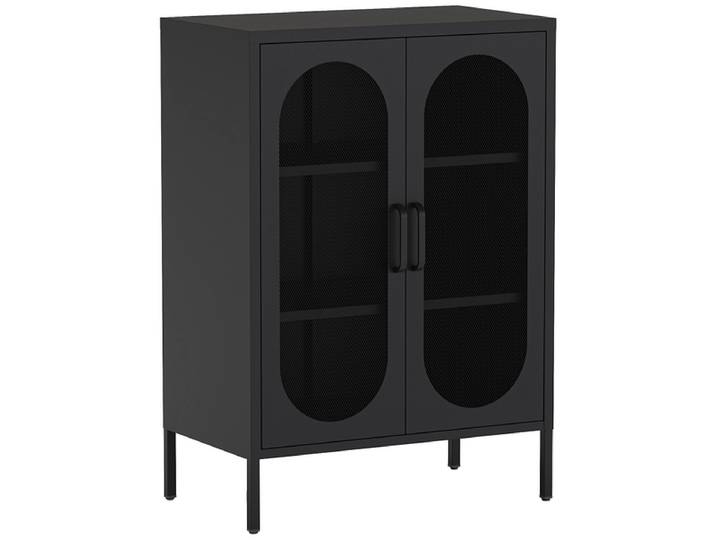 Kommode MARCKERIC DIORA 2 Türen 40x70x100cm schwarz lackiert