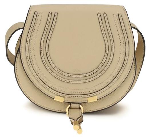 Chloé Schultertasche aus Kalbsleder in Beige