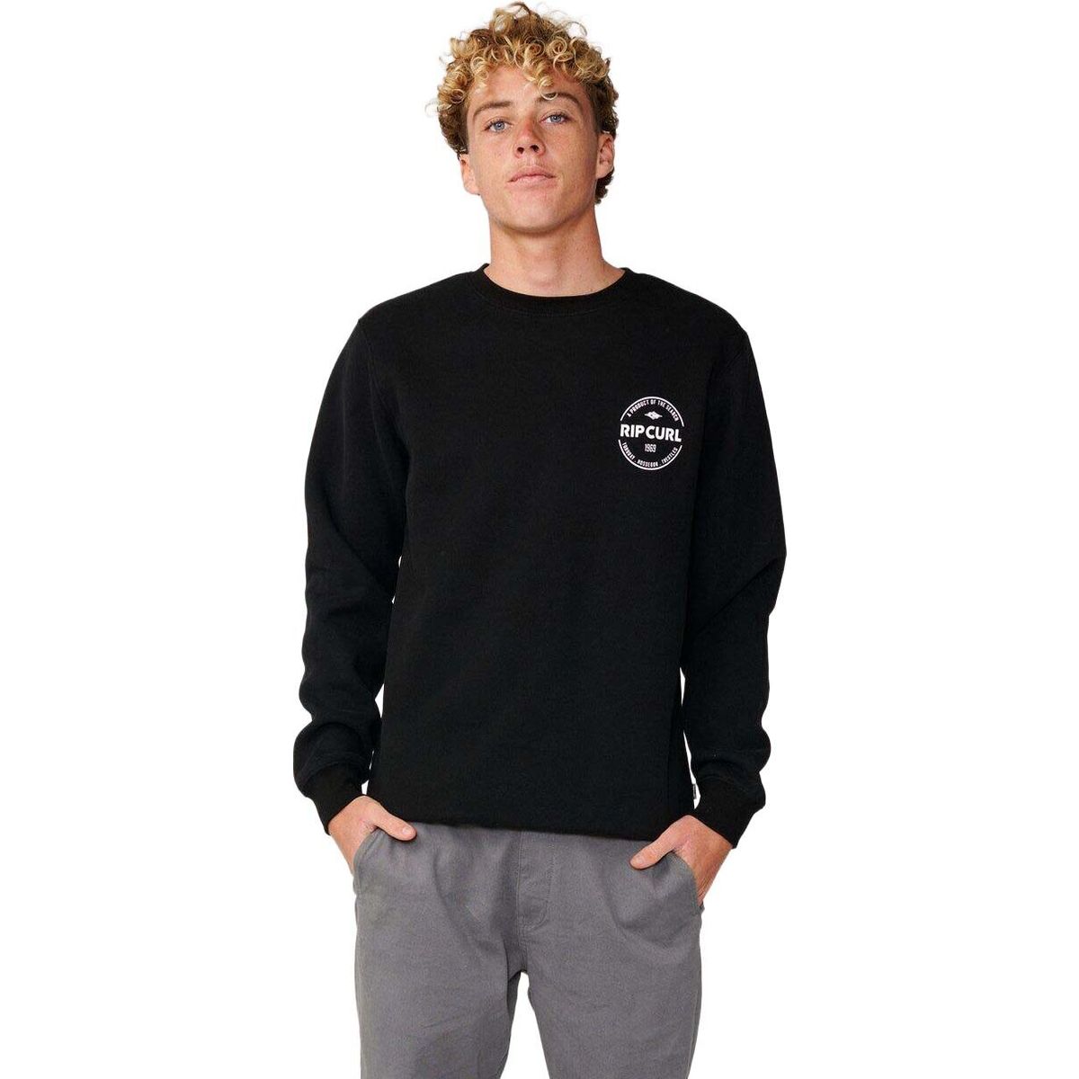 RipCurl Staple Crew black (0090) M 0CEMFL-0090-M