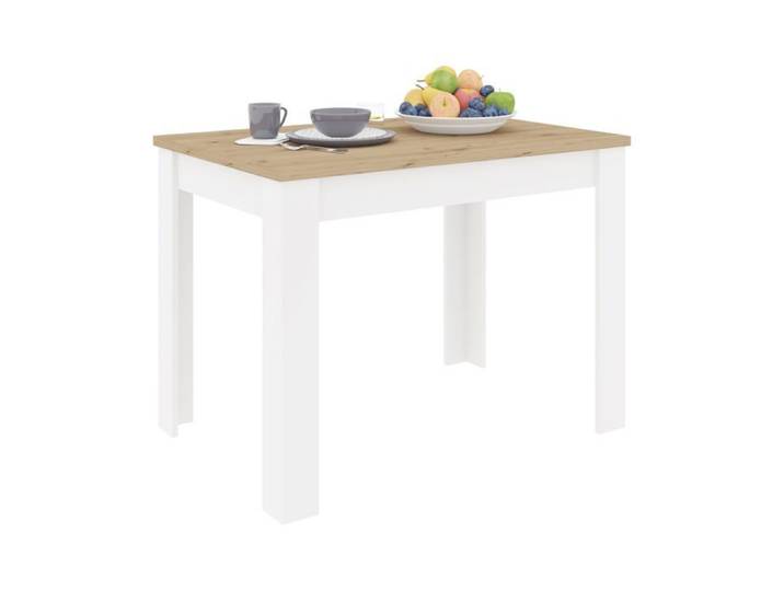 Table de cuisine haaus Zeta Chêne artisan/Blanc 102 x 69 x 75 cm