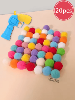 Inspire Picks Interactive Cat Ball Launcher Toy With Plush Teaser And Bounce Ball Fun 20 Pieces