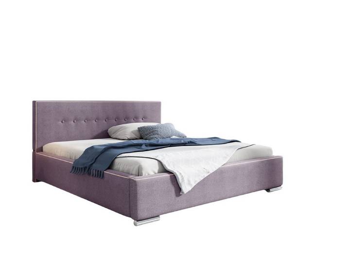 Fun Möbel Polsterbett Bett Doppelbett DEVIN Polyesterstoff (auch mit Matratze erhältlich), inkl. Lattenrost und Bettkasten