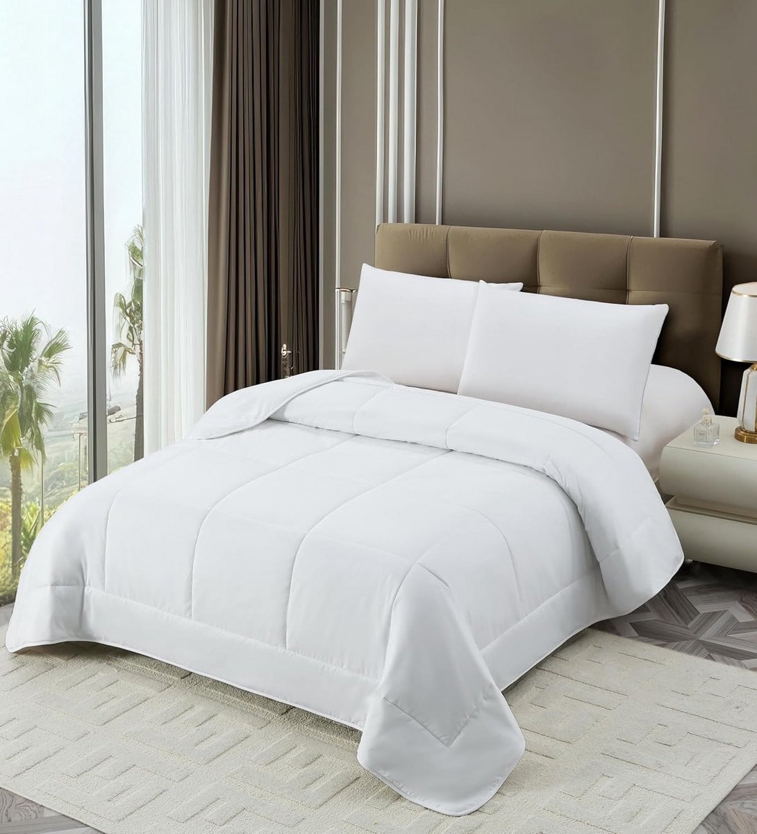 Luxe tweepersoons dekbed van microfibre, 180 x 200 cm