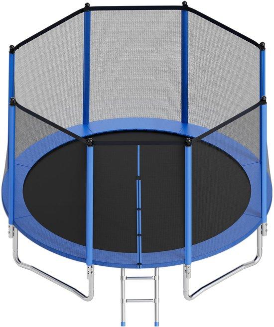 Großes, 12-Fuß-Sicherheitsnetz-Trampolin für Außenbereich, ASTM-, robustes Design, max. Gewicht 180 kg, rostfreies Trampolin für Kinder und Erwachsene