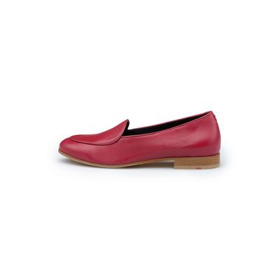 Slipper LLOYD "SAVIA 212", Damen, Gr. 4,5, rot, Leder, gemustert, Schuhe Slipper, mit klassischem Design