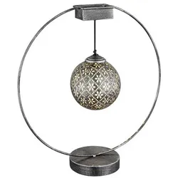 Globo 36618 Solarleuchte Metall Silberfarben, 1Xled Solarleuchte Metall Silberfarben Antik, Led