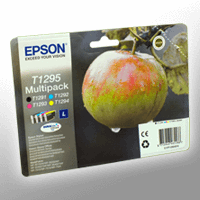 4 Epson Tinten C13T129540 Multipack KCMY T1295