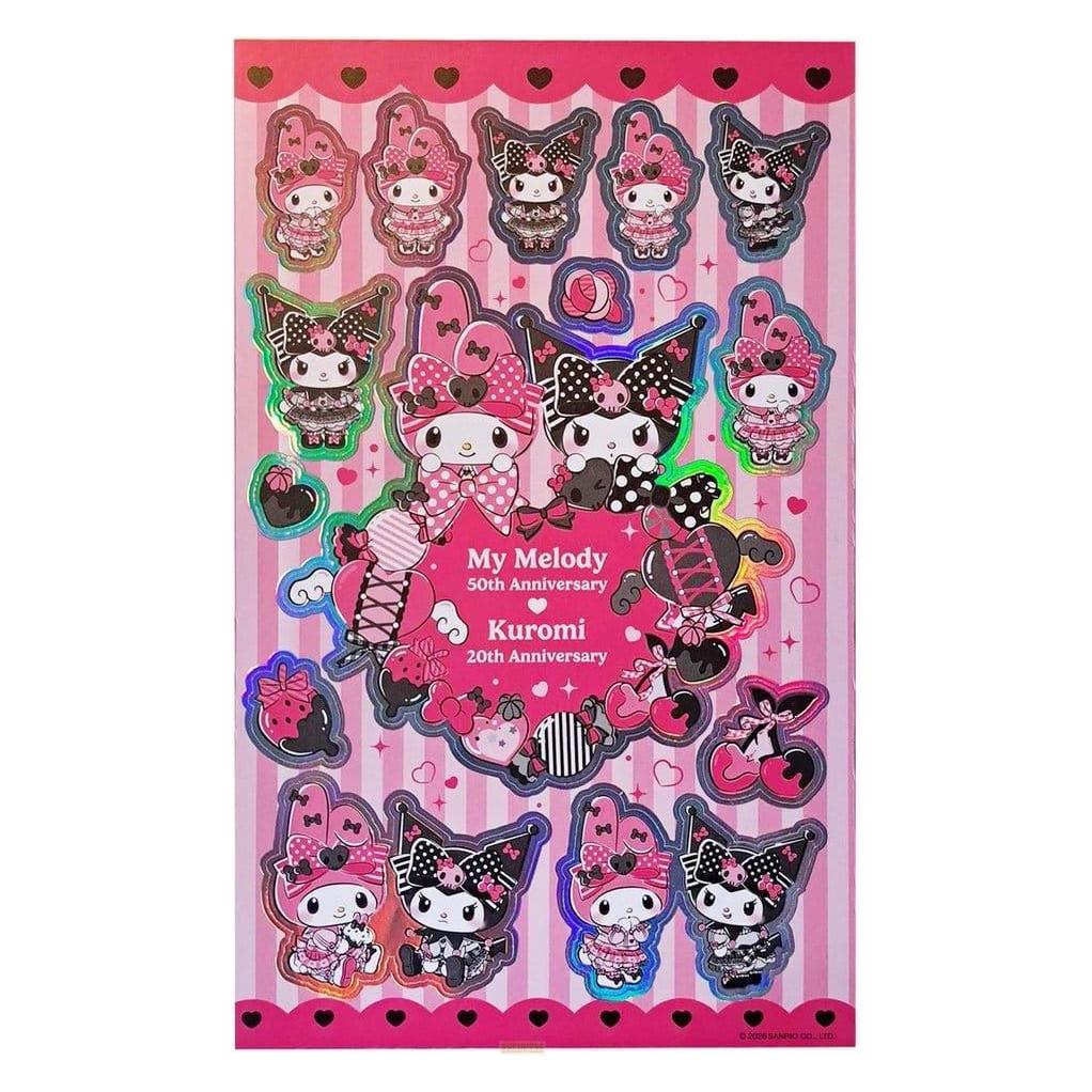 Sakami Sanrio stickers Pink Black Party Series (8 Sticker) (SAKA70523)
