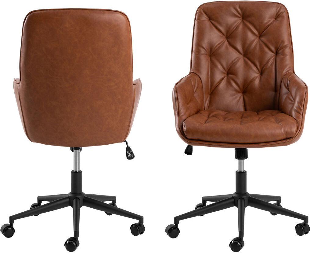 Lark Manor Erik Fabric Office Chair Brown 106cm H X 60cm W X 67.5cm D