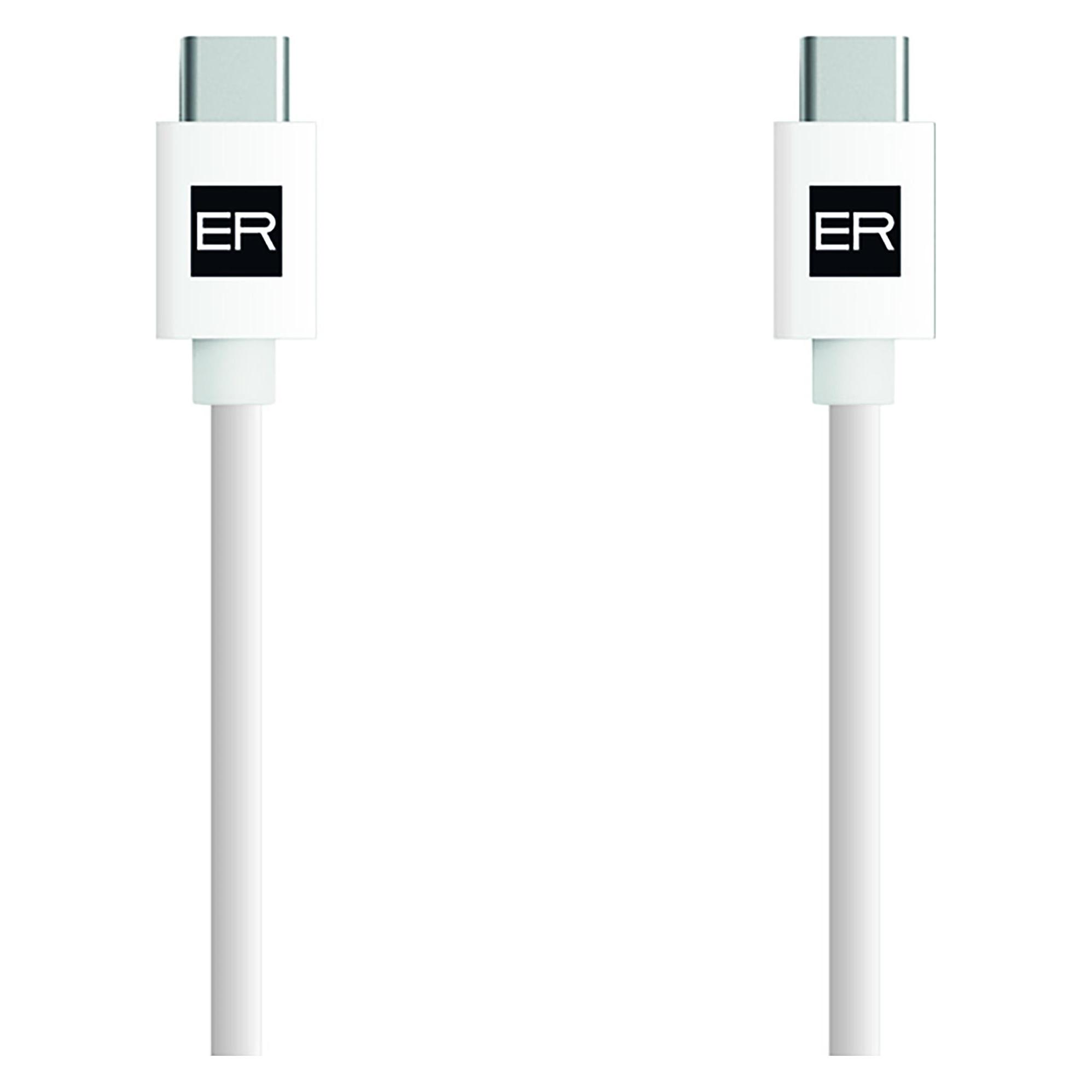 ER Case POW kabel USB-C/C bílý (2 m, USB 2.0, 60 W) (ERPWCC3A200-WH)