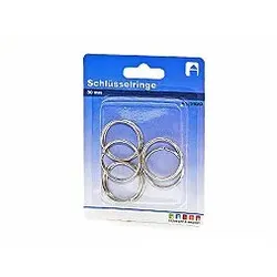 8 Schlüsselringe Set Schlüsselring Ersatzring Eisen Metall Robust Schwarz Ø