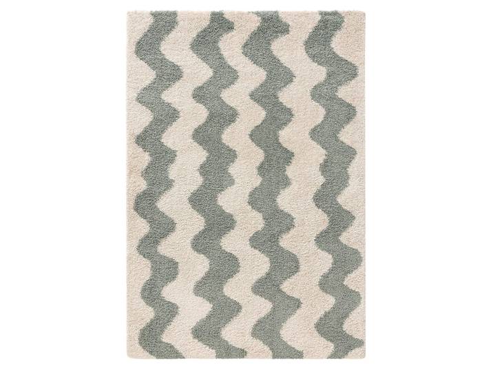 Tapis à poils longs vert 140x200