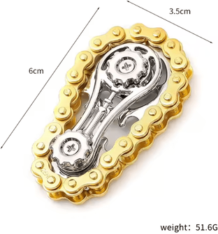 Inspire Essentials Metal Fidget Spinner Desk Toy With Gear Design For Stress Relief e