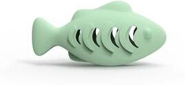 Uplift Picks Fish Shaped Cat Chew Toy Treat Dispenser For Dental Puzzle Play green