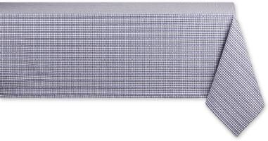 DII French Blue Farmhouse Gingham Tablecoth 60x84