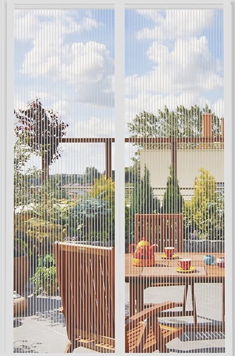 Magnetisch horrengaas voor deur en raam - Wit insectengaas gordijn - 140 x 240 cm