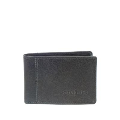 Mini Geldbörse MARGELISCH "Marcello 2", Damen, blau (steel blau), Leder, Kleinlederwaren, aus LWG zertifiziertem Leder