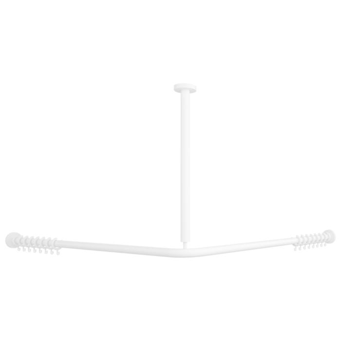 Villeroy und Boch Vicare Funktion Duschstange 92170768 120 x 120 cm, weiß, für Vorhang, über Eck