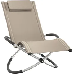 tectake Sonnenliege Paulina ergonomisch, faltbar, 150 kg  Beige