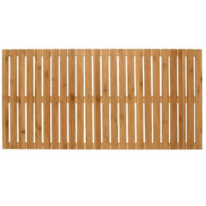 Wenko Badematte Baderost Indoor & Outdoor, 50 x 100 cm, braun, aus Bambus, rutschfest