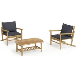 vidaXL, Gartenlounge, Yaliner (2x Stuhl + Tisch)