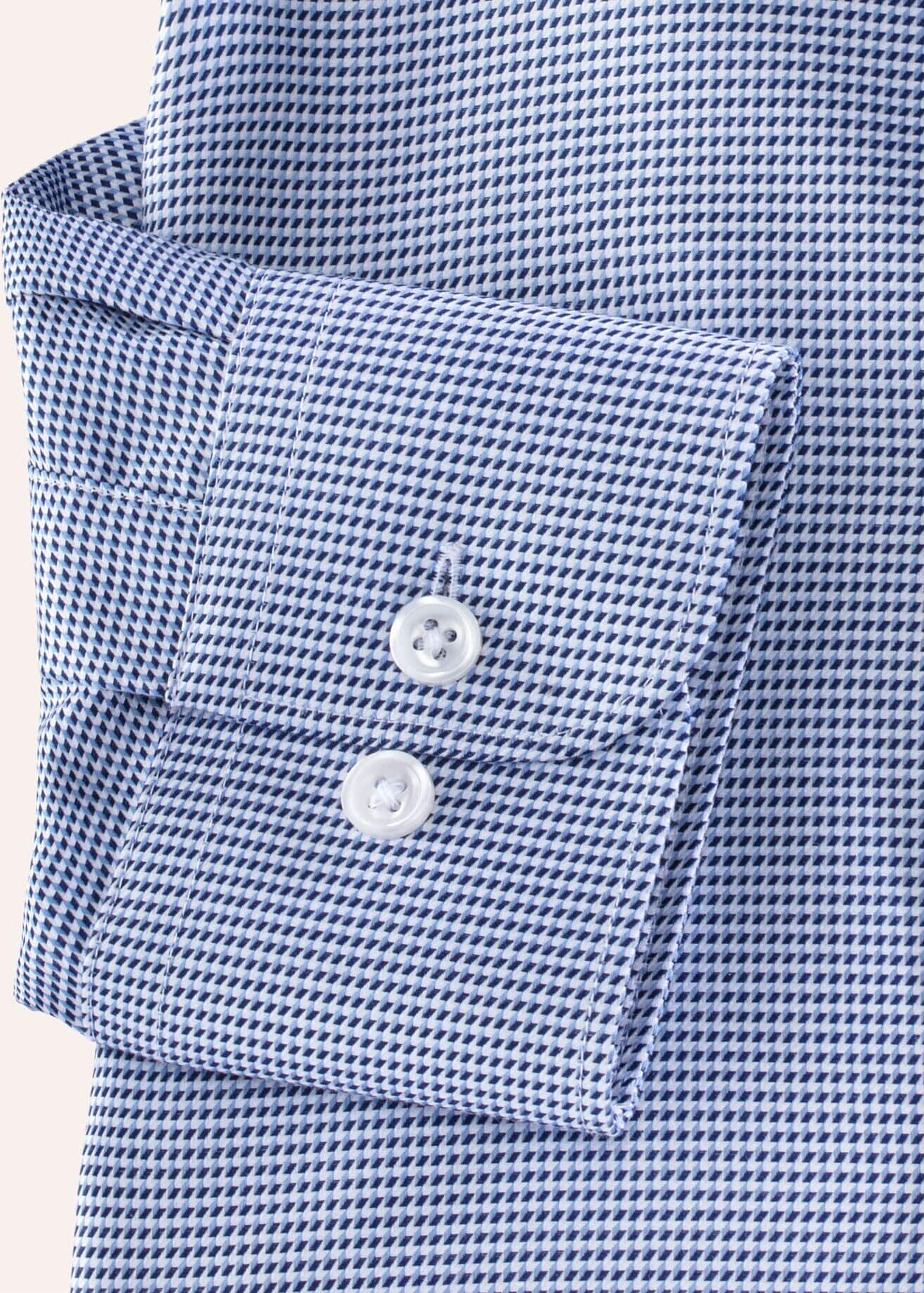 Walbusch Extraglatt-Hemd Kent-Kragen, Comfort Fit, Farbe Blau, 38, reine, bügelfreie Baumwolle Kent-Kragen Herren