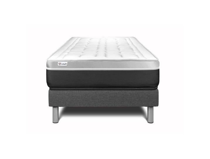 Ensemble Matelas et Sommier - VITALIT - VITAL SOFT - 120x200 cm - Mémoire de forme - Soutien ferme 26 cm