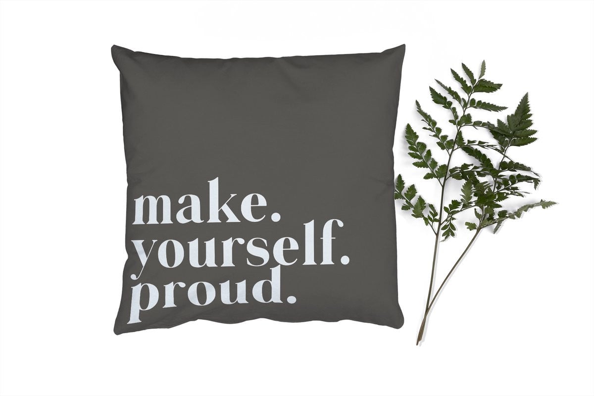 PillowMonkey Sierenkussen met Quotes Zelfliefde en Zelfvertrouwen - 45 x 45 cm