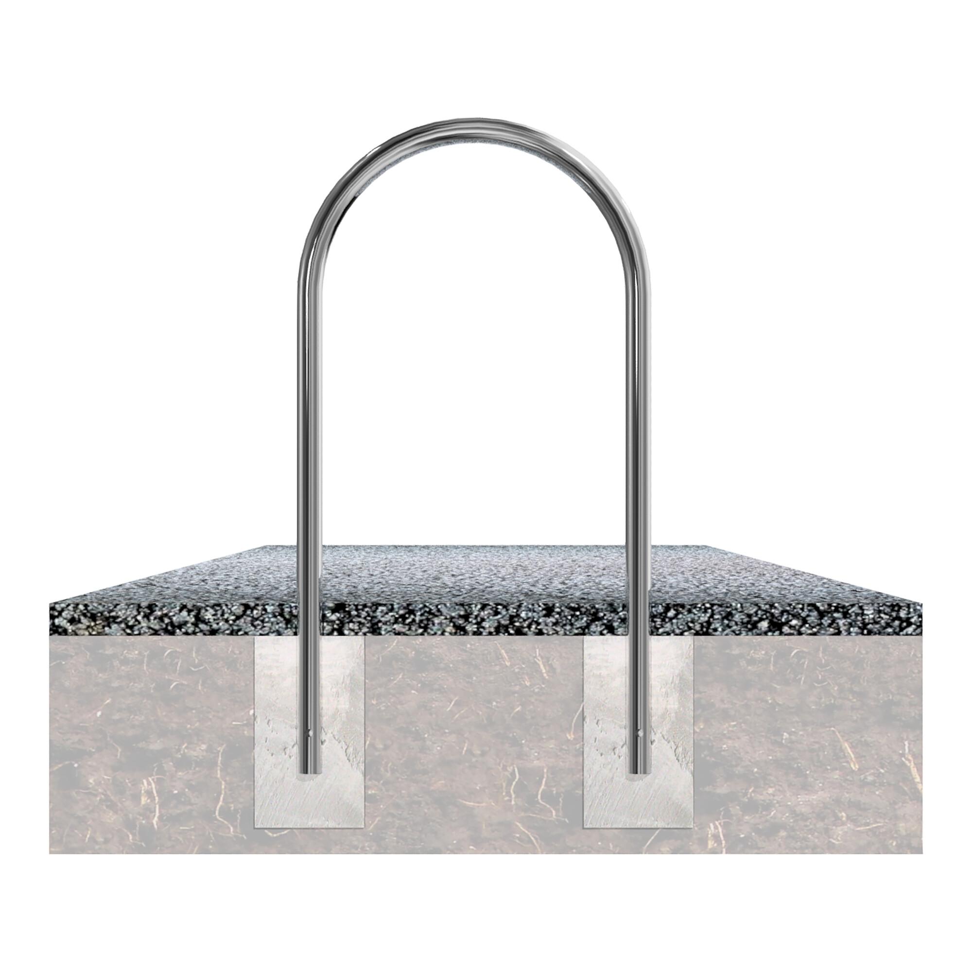 Schake Edelstahl, Rundbügel Ø48 mm Breite: 460mm, Höhe: 1200mm geschliffen (449_46)