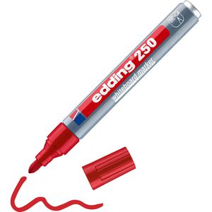 Edding Whiteboardmarker 250, rot, Rundspitze, Strichbreite 1,5-3mm, abwischbar