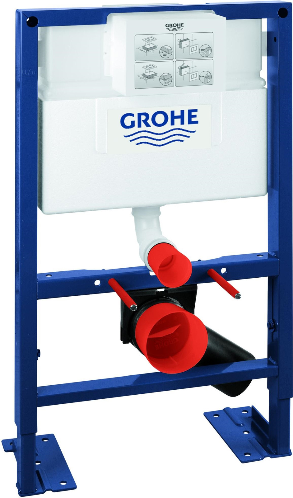 Grohe Rapid SL wandcloset met inbouwreservoir, vrijstaand model - 38587000