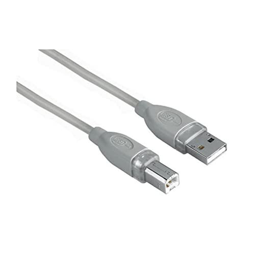 Hama USB 2.0 kabel, A-stekker naar B-stekker, 5 meter, grijs