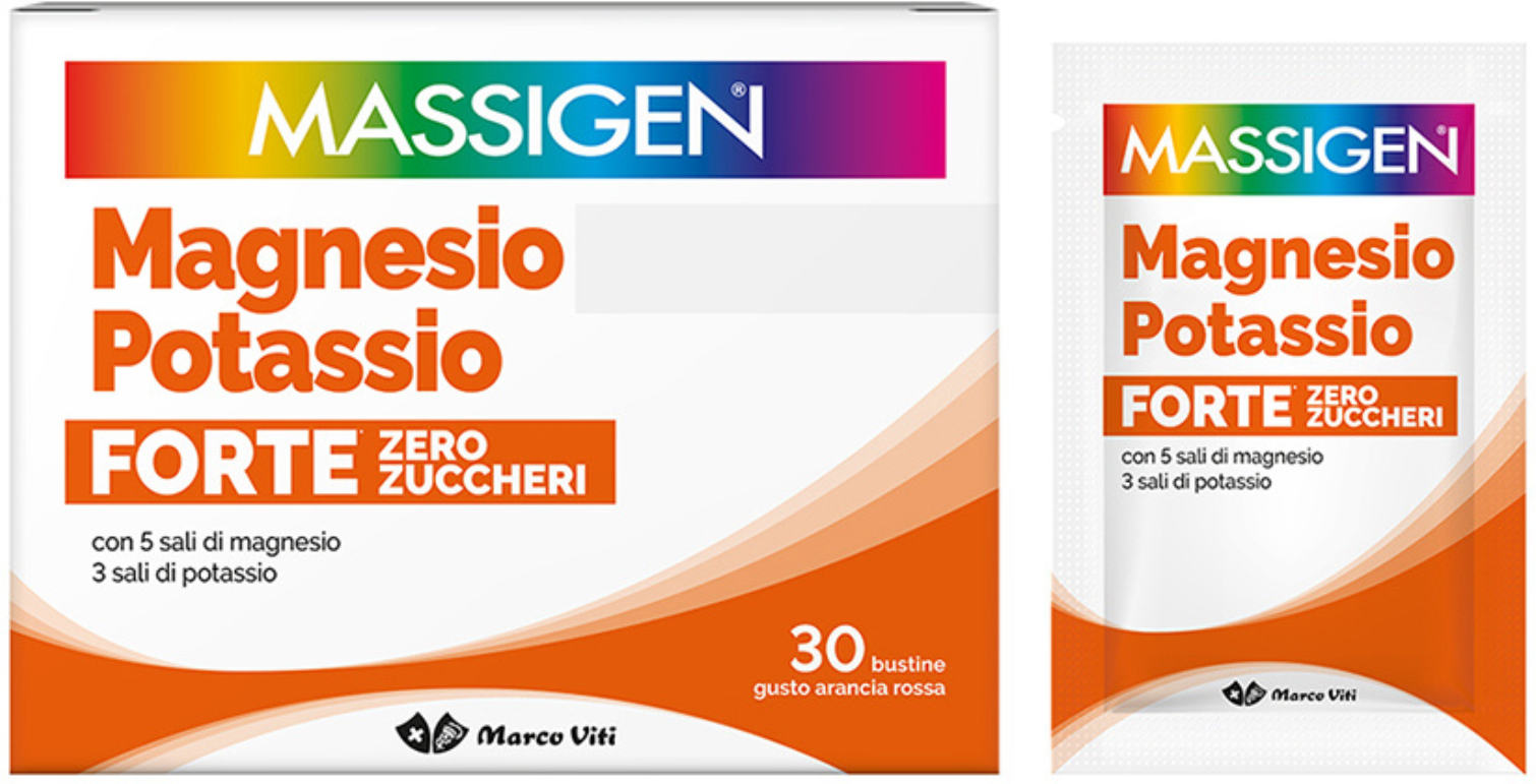 MASSIGEN Magnesio E Potassio Forte Zero Zuccheri  30 Bustine 