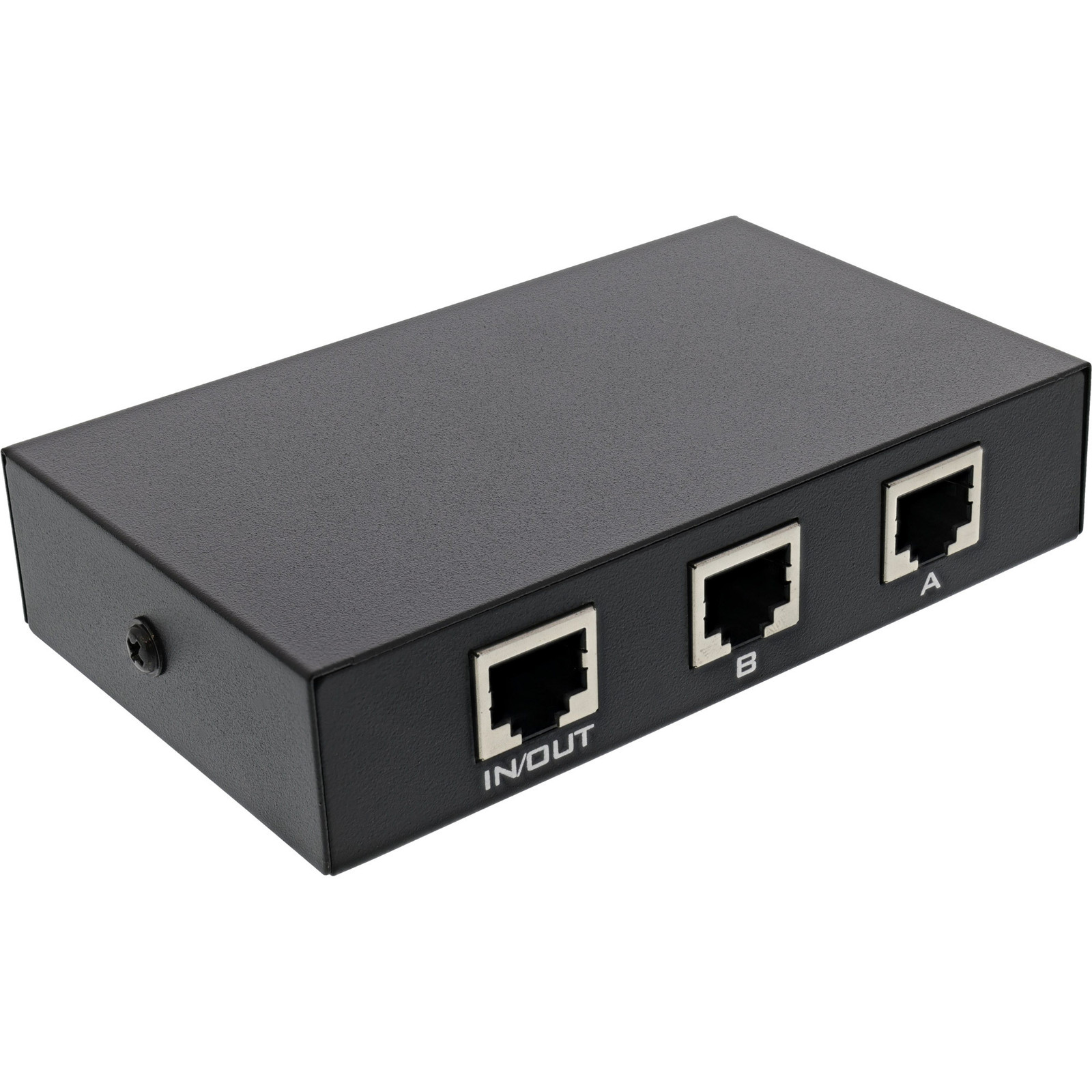 InLine 60606A RJ45-schakelaar, handmatig, 1 naar 2, met 3x RJ45-aansluiting