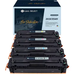 4 G&G Select Toner ersetzen HP 203X Canon 054H schwarz + color