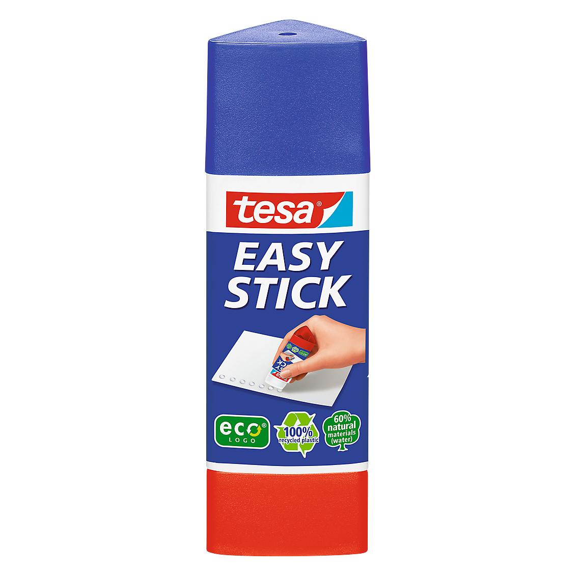 tesa 3x Klebestift ecoLogo, geruchsneutraler Klebstick für Papier / Pappe (25 g, 3x) (57047-00000-01)