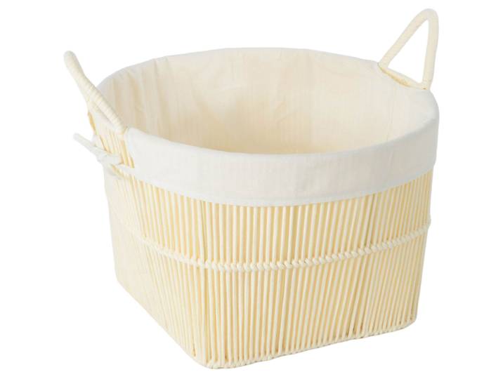Korb Delia beige D 42 cm H 28 cm - Material: Polyester - Korb