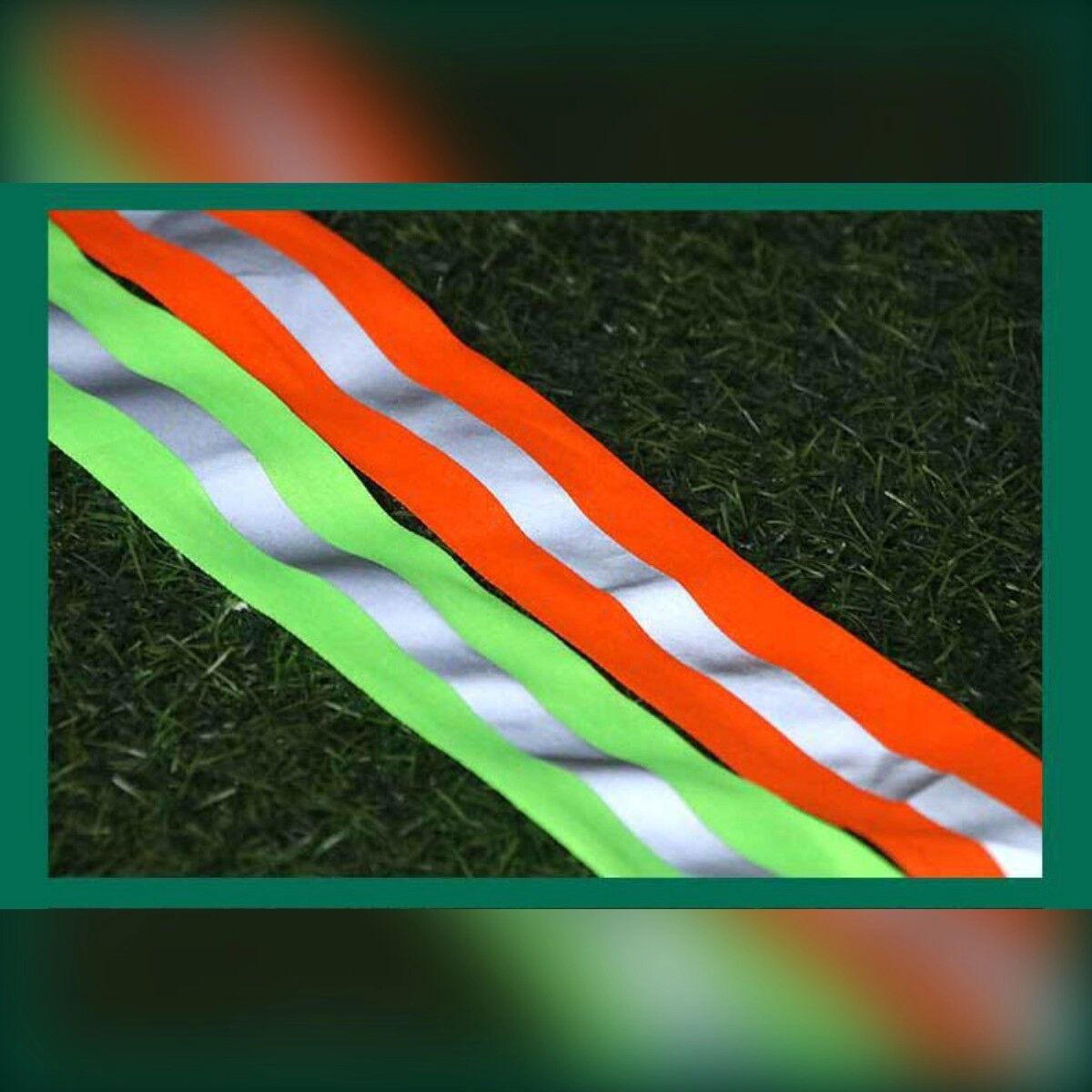 INF Athletik-Zielband aus Nylon, reflektierend und UV-beständig, 10000cm x 5cm x 5cm, für Bahn und Beachvolleyball als Orange