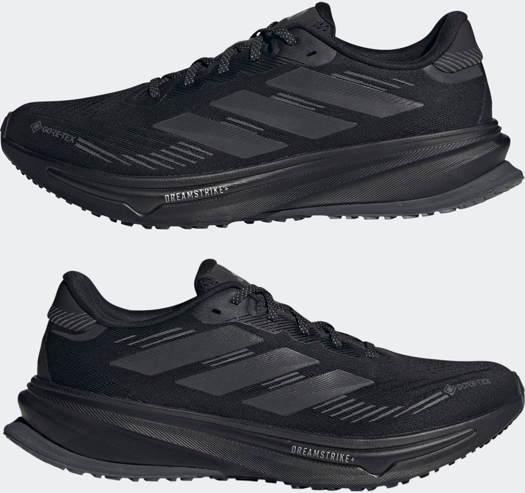 Laufschuh ADIDAS PERFORMANCE "SUPERNOVA RISE GTX", Herren, Gr. 41, schwarz-weiss (core schwarz, carbon, core schwarz), Textil, Schuhe Laufschuh, wasserdicht core schwarz, carbon, core schwarz 41