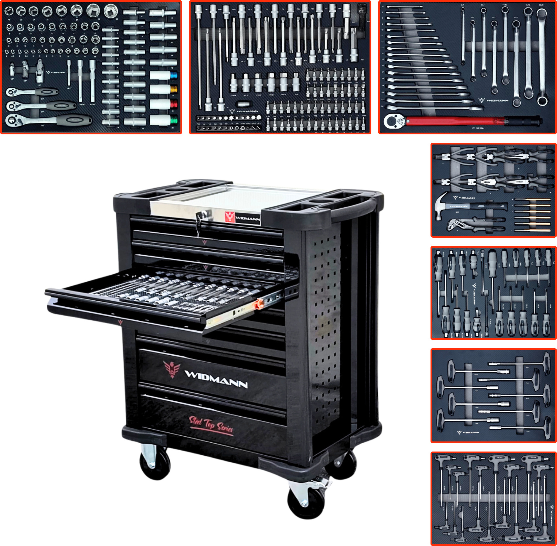 Toolcar Widmann Pro Steel Series 7 Werkzeugwagen Werkstattwagen