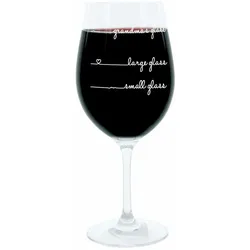 GLASKOCH Leonardo Weinglas XL, Grandmas Glass Handwriting, Geschenk Stimmungsglas mit lustiger Gravur, Mood Wein Glas, 610ml