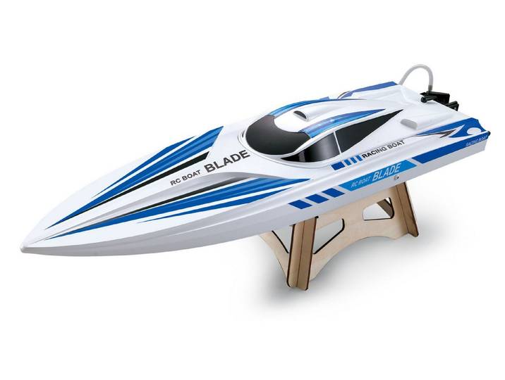 Amewi RC-Bagger Amewi Speedboot Blade Mono weiß/blau 2,4 GHz bis 40km/h