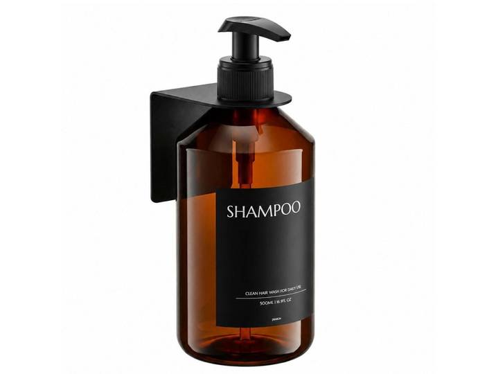 Seifenspender Wandmontage Braun 500ml, Kunststoff, 8x23x8 cm, Badaccessoires, Seifenspender