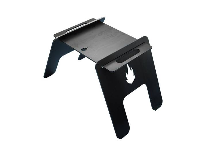 Feuerfest 123 GmbH Grillplatte Feuerplatte Grillplatte to go Mini + Halterung