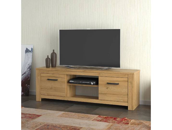 Meuble TV I Panneau aggloméré plaxé Marron 161 x 54 x 42cm