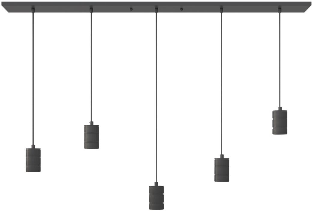 Lampen pendel Calex Multi pendule set zwart 5x E27